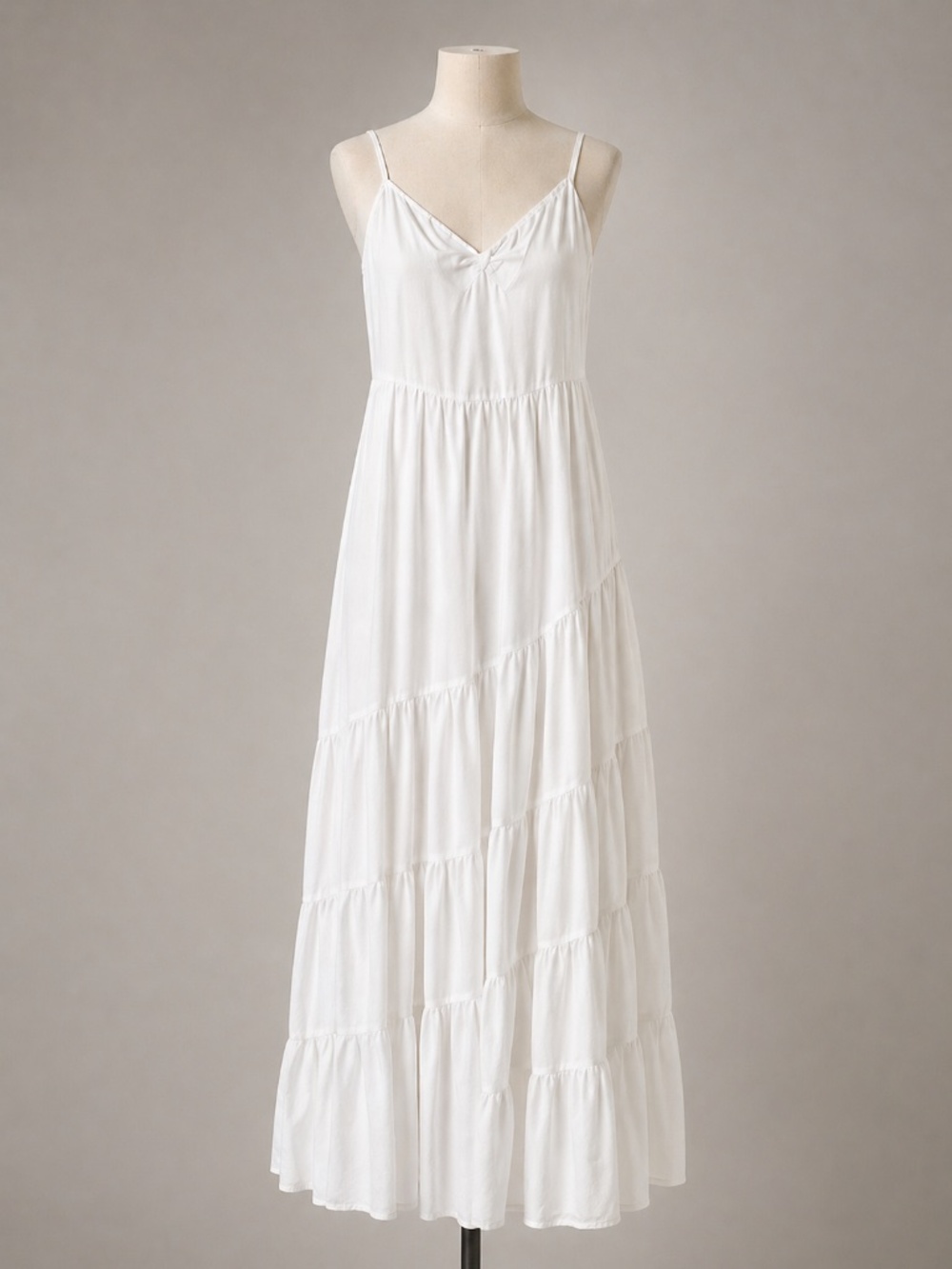 Cotton Candy LA Tiered Maxi Dress White Sz S